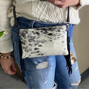 Montana West Black White Clutch